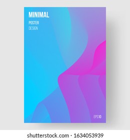 Abstract illustration, design of poster. Creative concept. Colorful wavy 3d form.  Eps10 vector.