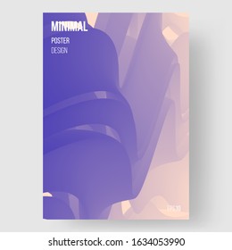 Abstract illustration, design of poster. Creative concept. Colorful wavy 3d form.  Colors name: Ocean Blue, Unbleached silk. Eps10 vector.