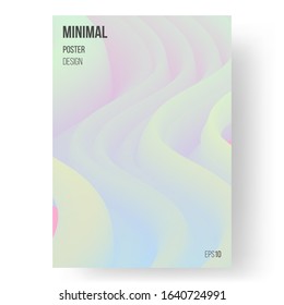 Abstract illustration, design of poster. Abstract trendy liquid fluid 3d shapes. Colors name: Peach-yellow, Aero blue, Fresh Air, Lavender pink. Eps10 vector illustration.