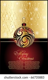 abstract  illustration for design with xmas ball