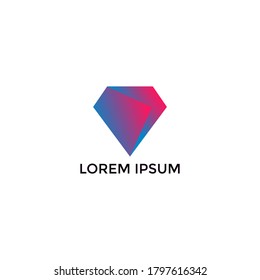 ABSTRAKTE ILLUSTRATION DIAMONIERT MIT FARBLOGO-DESIGN-VEKTOR FÜR IHR UNTERNEHMEN