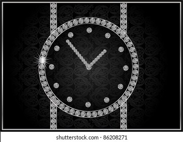 Abstract Illustration With Diamond Watch