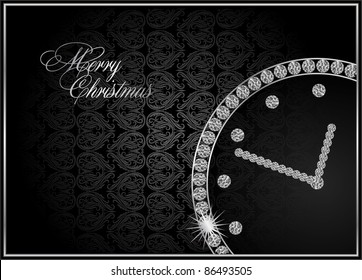 Abstract illustration with diamond watch