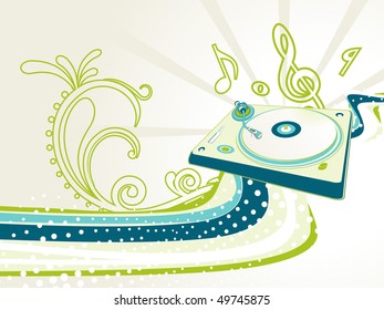  Abstract  illustration of a dj-mixer, vector
