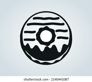 abstract illustration of donuts for food products