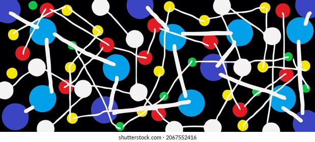 Abstract illustration of dotted particles for background 