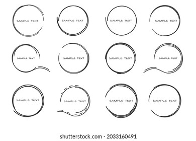 Abstract illustration. Drawn round frames for text. Speech bubbles.
