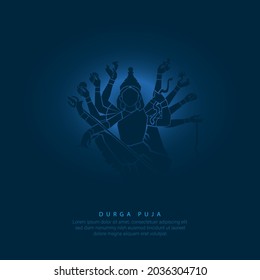 abstract illustration of durga puja.