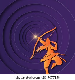 abstract illustration of dussehra. vector