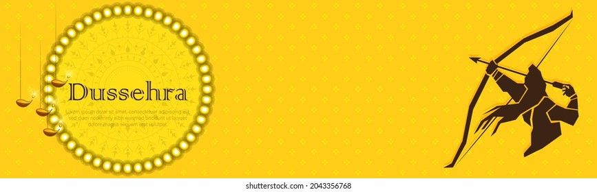 ilustración abstracta de dussehra. vector.afiche,banner