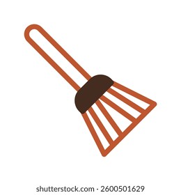 Abstract illustration of a dust brush tool icon