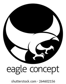 An abstract illustration of an eagle circle concept design
