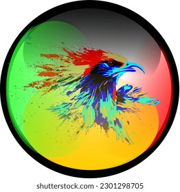 abstract illustration of eagle head for emblem and mascot logo
