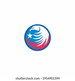 Abstract Illustration of the Eagle logo design template, Falcon icon Vector