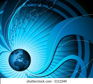 Abstract illustration of earths and money