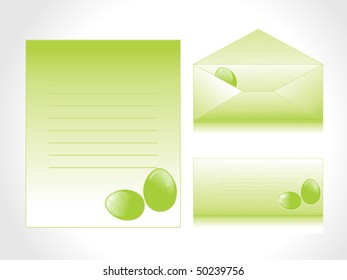 abstract illustration of easter envelop, postcard