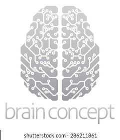 An abstract illustration of an electronic brain, ai artificial intelligence concept
