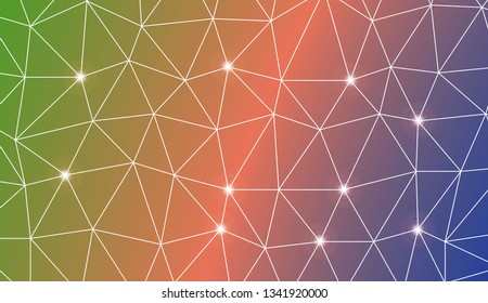 Abstract illustration with an elegant triangles. Design for flyer, wallpaper, presentation, paper. Vector illustration. Creative gradient color