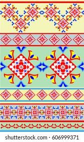 Abstract illustration with elements of folk ornament from Estonia