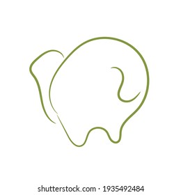 Abstract illustration of elephant vector suitable for collection