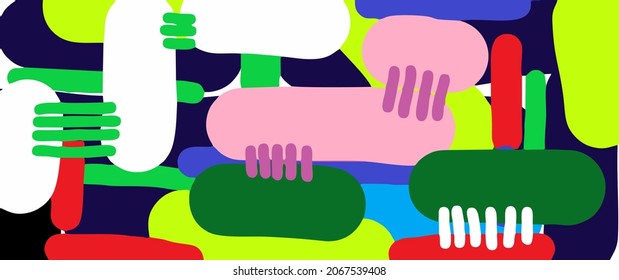 Abstract illustration of elliptical particles for background