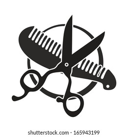 abstract illustration of equipment used by hair dresser