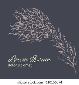 Abstract illustration of feather