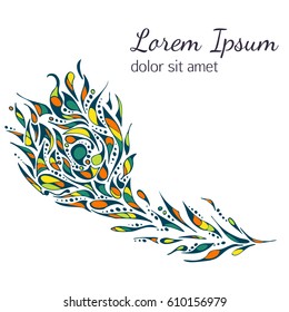 Abstract illustration of feather