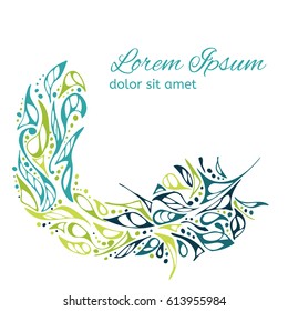 Abstract illustration of feather
