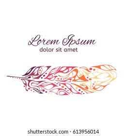 Abstract illustration of feather