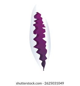 Illustration d'Abstrait représentant une forme violette avec un motif en zigzag