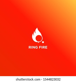 ABSTRACT ILLUSTRATION FIRE RING LOGO ICON SIMPLE TEMPLATE DESIGN VECTOR FOR YOUR BUSINESS
