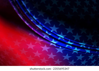 Abstract illustration of the flag of America, the national symbol.