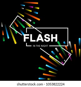 Abstract illustration of a flash in the night