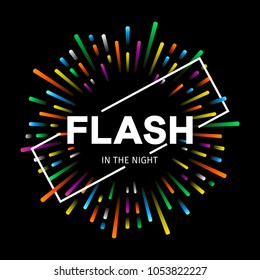 Abstract illustration of a flash in the night
