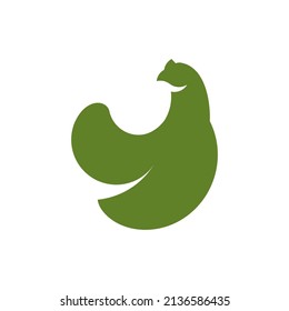 Abstract illustration flat minimalist chicken shape