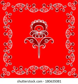 Abstract Illustration Floral and Birds Seamless Pattern