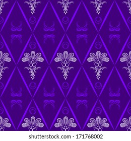Abstract Illustration Floral Seamless Pattern