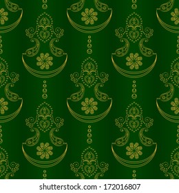 Abstract Illustration Floral Seamless Pattern