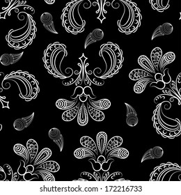 Abstract Illustration Floral Seamless Pattern