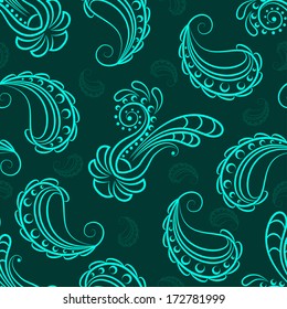 Abstract Illustration Floral Seamless Pattern
