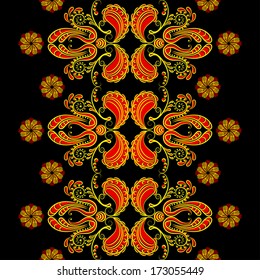Abstract Illustration Floral Seamless Pattern