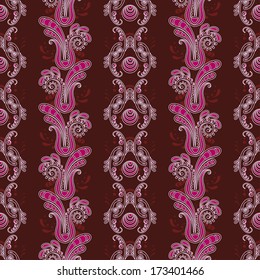 Abstract Illustration Floral Seamless Pattern