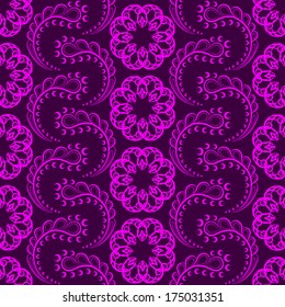 Abstract Illustration Floral Seamless Pattern