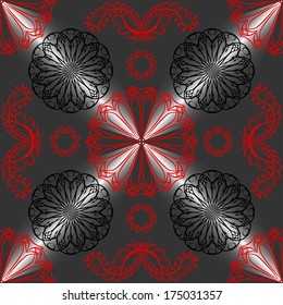 Abstract Illustration Floral Seamless Pattern