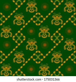 Abstract Illustration Floral Seamless Pattern