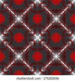 Abstract Illustration Floral Seamless Pattern