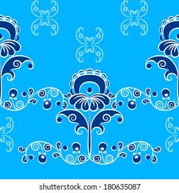 Abstract Illustration Floral Seamless Pattern