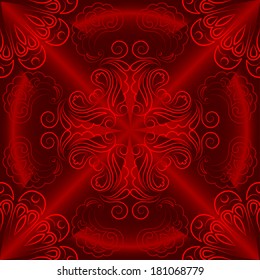 Abstract Illustration Floral Seamless Pattern