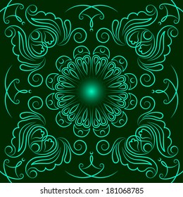 Abstract Illustration Floral Seamless Pattern